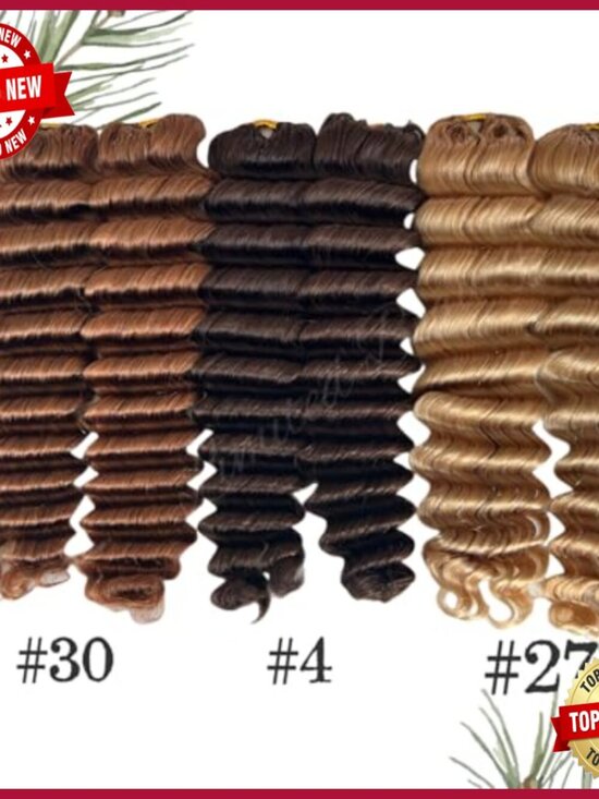 16in Human Hair Crochet Extensions, Loose Wave, 120g, Heat Stylable main image 4